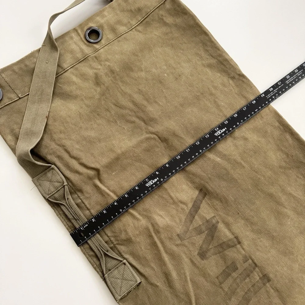 + Vintage Military Single Strap Duffle Sea Bag Khaki Canvas Gear Bag Guatemala